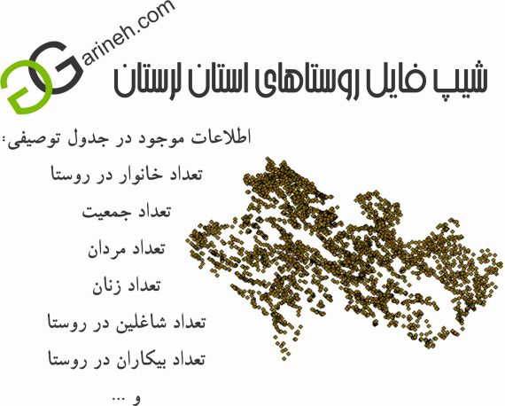 شیپ فایل روستاهای استان لرستان