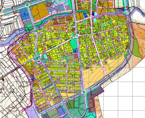 نقشه کاربری اراضی شهر دامنه